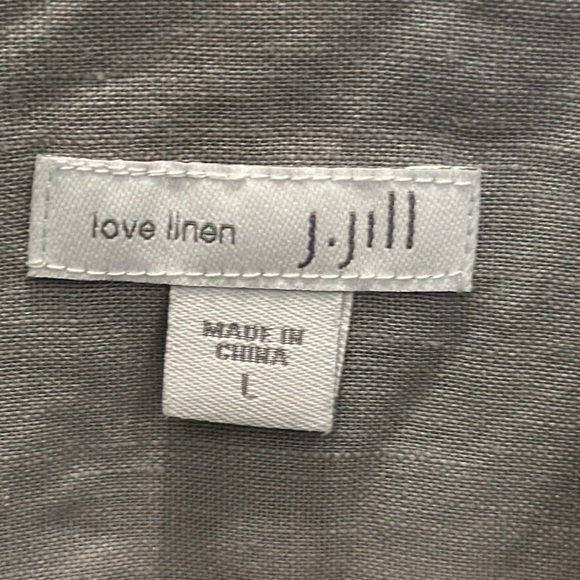 J Jill gray linen blouse - Picture 2 of 3